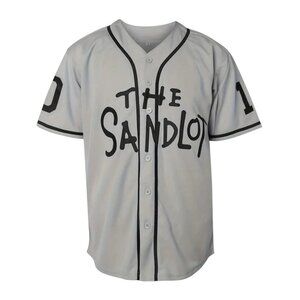 Sandlot Baseball Jersey Smalls #10 Stitched Gray Men's